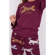 Arnetta Grateful Mor Kadın Uzun Kol Pijama Takım