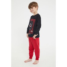 Marvel Spider-Man Lisanslı Be Amazing Siyah Erkek Çocuk Uzun Kol Pijama Takım