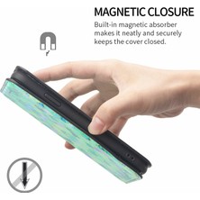 Yihang Boutique Samsung Galaxy A51 5g Için Coque-C4 Deri Kartı Tutucu Manyetik Kapak Telefon Kılıfı - Yeşil (Yurt Dışından)