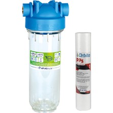 Atlas 10 Inç Dp Mono Housıng 3/4'' Dolu Filtre Kabı