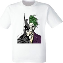 Yapo Ticaret Batman Vs Joker  Baskılı  Beyaz Tişört