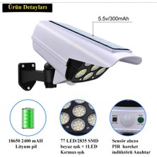 Dailytech Sensörlü Solar 77 LED Hırsız Caydırıcı Sahte Kamera Lamba