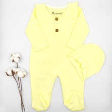 Bebek Star Fitilli Fırfırlı Patikli Şapkalı Kız Bebek Tulumu %100 Cotton