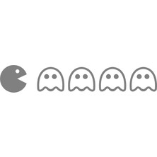 Quart Aksesuar Pacman Oto Cam Sticker Araba Sticker