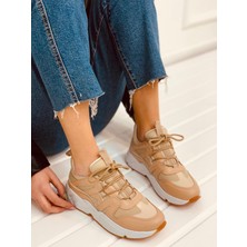 Nude Deri (Travis) Kadın Sneakers