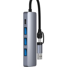 Comse 2 In 1  USB Type-C  Pd USB Lan Hub 5 In1 Adaptör  Usb-C Port Sd  Tf Hub