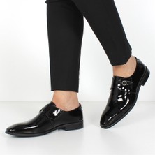 Celal Gültekin Erkek Siyah Tokalı Rugan Deri Klasik Ayakkabı