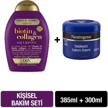 OGX Dolgunlaştırıcı Biotin & Collagen Şampuan 385 ml + Neutrogena Besleyici Bakım Kremi 300 ml Hediyeli