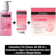 Neutrogena Canlandırıcı Yüz Yıkama Jeli 200 ml + Nemlendirici Krem 50 ml+Arındırıcı Hidrojel Maske