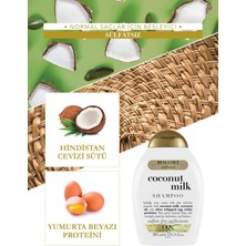 OGX Besleyici Coconut Milk Sülfatsız Şampuan 385 ml x 2 Adet + Serum 100 ml