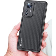 İzmirTech Dux Ducis Fino Serisi Xiaomi 12 Pro Kılıf Premium Dokuma Silikon Kılıf