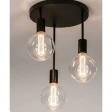 Mylights  Retro  Rustik Üçlü Metal Sarkıt Avize