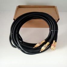 Emek Rca Kablosu 2 Metre %100 Bakır Rca Ses Aktarım Kablosu El Yapımı 2 Metre