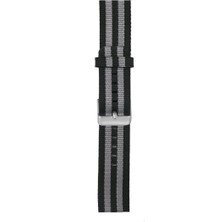 Markacase Honor Watch Gs Pro Için Pantheon Şeritli Kordon Siyah Gri