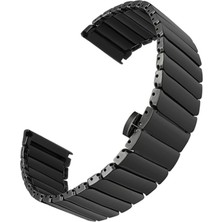 Markacase Amazfit Stratos Pace 2 Için Baklalı Metal Kordon Siyah