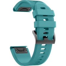 Markacase Garmin Fenix 5s - 5s Plus - 5s Sapphire Için Quick Fit Özellikli Silikon Kordon Rock Blue