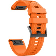 Markacase Garmin Fenix 5s - 5s Plus - 5s Sapphire Için Quick Fit Özellikli Silikon Kordon Turuncu