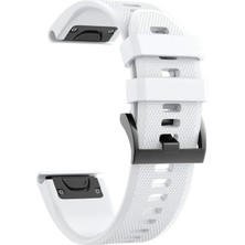 Markacase Garmin Fenix 5s - 5s Plus - 5s Sapphire Için Quick Fit Özellikli Silikon Kordon Beyaz