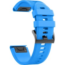Markacase Garmin Fenix 6s - 6s Pro Solar - 6s Pro Sapphire Için Quick Fit Özellikli Silikon Kordon Mavi