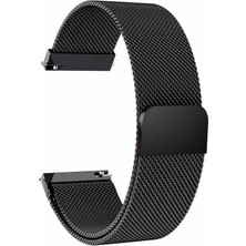 Markacase Samsung Galaxy Active 2 44 mm Mıknatıslı Milanese Kordon Siyah