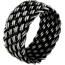 AbbasShop  925 Ayar Gümüş Örgü Desen Yüzük