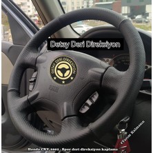 İskender Oto Aksesuar Direksiyon Kılıfı HONDA CRV 2002 Model Karbon Noktalı Siyah Dikiş Detay deri direksiyon