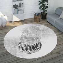 Rovigo Home Dijital Baskı Yıkanabilir Kaymaz Taban Yuvarlak Salon Halısı RVG7314-SD392