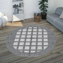 Rovigo Home Dijital Baskı Yıkanabilir Kaymaz Taban Yuvarlak Salon Halısı RVG7319-SD1027