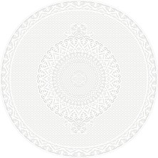 Rovigo Home Dijital Baskı Yıkanabilir Kaymaz Taban Yuvarlak Salon Halısı RVG7334-HS564