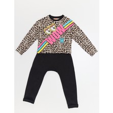 MSHB&G Wow Leopar Kız Çocuk T-Shirt Pantolon Takım