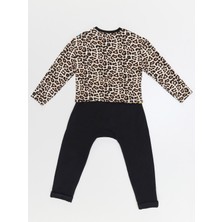 MSHB&G Wow Leopar Kız Çocuk T-Shirt Pantolon Takım
