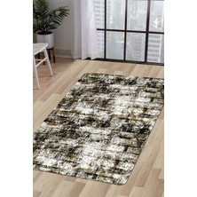 Dijidekor K1310 Black Saçaksız Dijital Halı Kaymaz Yıkanabilir Oda Mutfak Koridor Salon Halısı