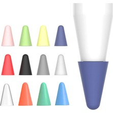 Novstrap Apple Pencil 1-2 Nesil Uyumlu Kalem Ucu Koruyucu Silikon Kılıf 12 Adet Mix Colour Paket