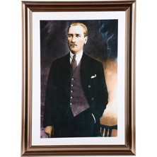 Tuvalist Sanat Eserleri Bronz Renkli Çerçeveli Tablo