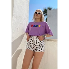 Swist Baby Baskılı Bisiklet Yaka Tshirt