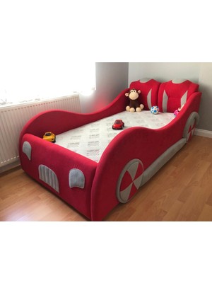 Puf Bebe 90X190 Mdf Arabalı Çocuk Yatağı (Yatak Dahildir)