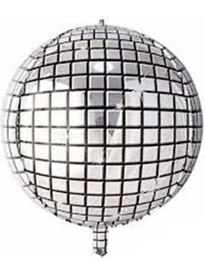 Parti Adresi Gümüş Disco Topu Folyo Balon 60 Cm