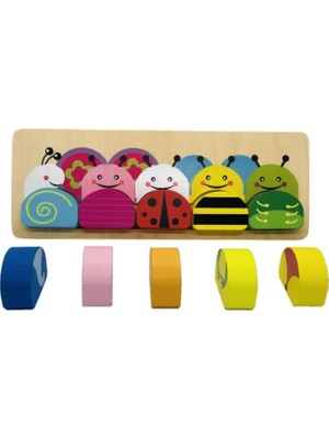 Woody Life Woodylife Ahşap Kafa Eşleltşrme Bultak, 3D Eğitici Puzzle Eğitici Oyuncak