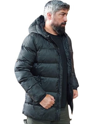 New Balance MPJ3122 Bk Puffer Jacket Erkek Şişme Mont Siyah V5