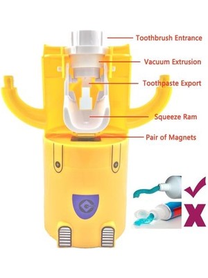 Çocuk Otomatik Diş Macunu Dağıtıcı Banyo Aksesuarları Diş Macunu Sıkacağı Diş Fırçası Tüp Sıkacağı Press
