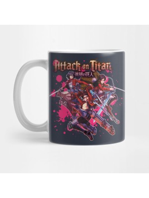 Pixxa Attack On Titan - Eren, Levi & Mikasa Kupa Bardak