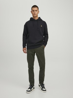 Jack & Jones Kapüsonlu Logo Baskili Sweatshirt-12212404