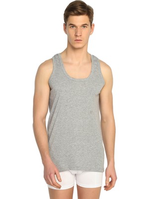 Tutku Ribana 12'li Paket Pamuk Renkli Erkek Atlet