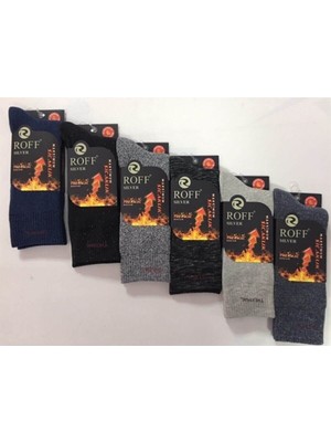 Roff Çorap 6'lı Paket Kışlık Dikişsiz Erkek Termal Çorap