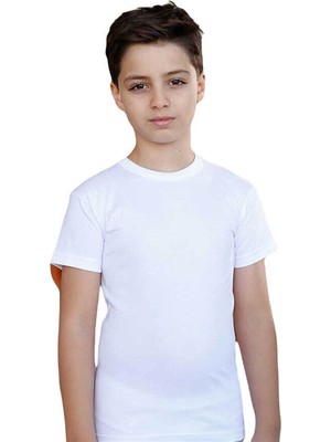 Berrak 1503 Kısa Kollu Pamuk Fanila Beyaz Renk Erkek Çocuk İç Giyim 6 - 7 Yaş Nefes Alabilir