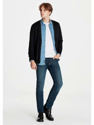 Mavi Marcus Mavi Premium Puslu Koyu Mavi Jean Pantolon 0035128946