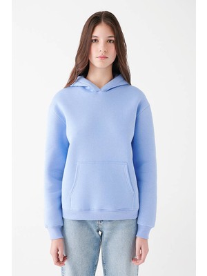 Mavi Kadın Kapüşonlu Mavi Basic Sweatshirt 167299-82600