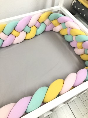 Guldesign Guldesıgnstore 4 Lü Model Örgü Koruma Pembe-Mor-Su Yeşili-Sarı 200 cm