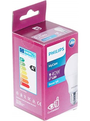 EKS Ticaret Philips 40W LED Ampul, 6500K Beyaz Işık, E27 Normal Duy