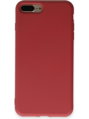 Bilişim Aksesuar  Apple iPhone 8 Plus Kılıf Nano Içi Kadife  Silikon - Kiremit